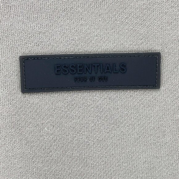 Fear of God Essentials Short Sleeves Taupe Greige Cotton Sweatshirt Size L - Picture 7 of 9